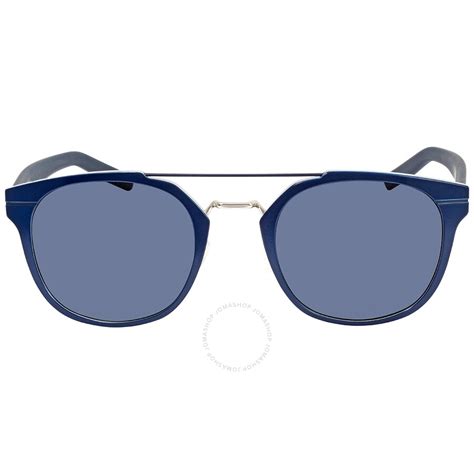 dior al13.5|Dior AL Blue Round Men's Sunglasses AL13.5 SCB/KU 52.